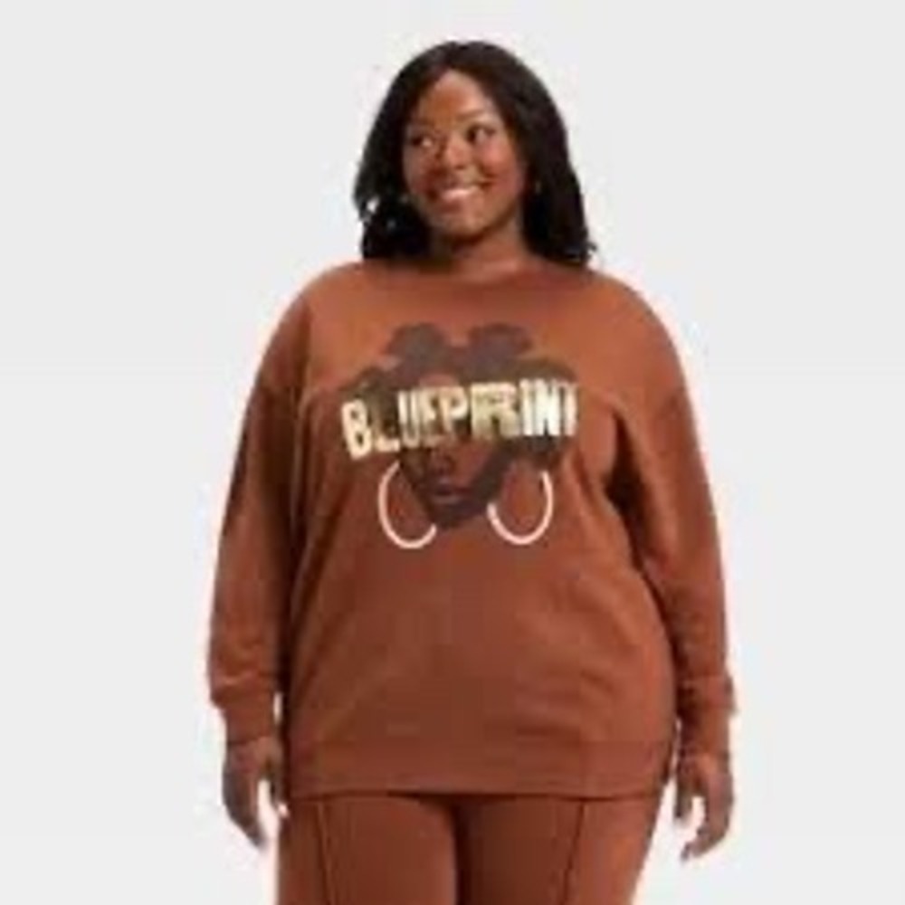 Legendary Rootz The Blueprint Brown Graphic Sweatshirt 2X NWT